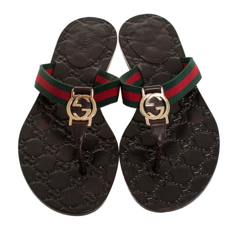 gucci womens thong sandals|Women's thong sandal with Double G .